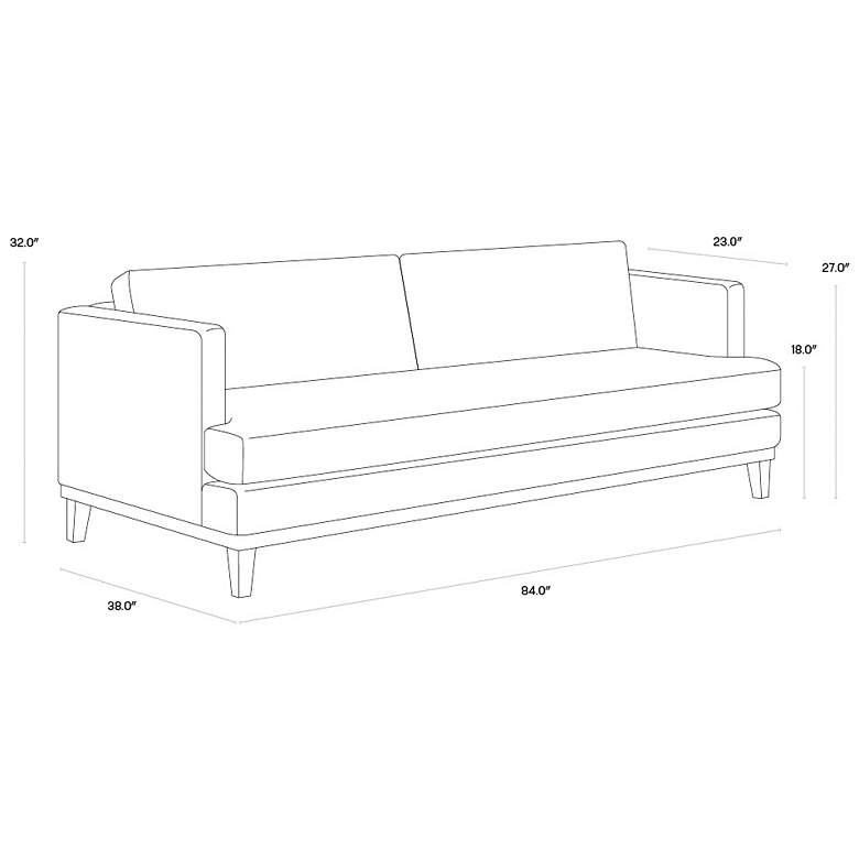 Image 6 Sunpan Kaius Sofa Limelight Silver more views