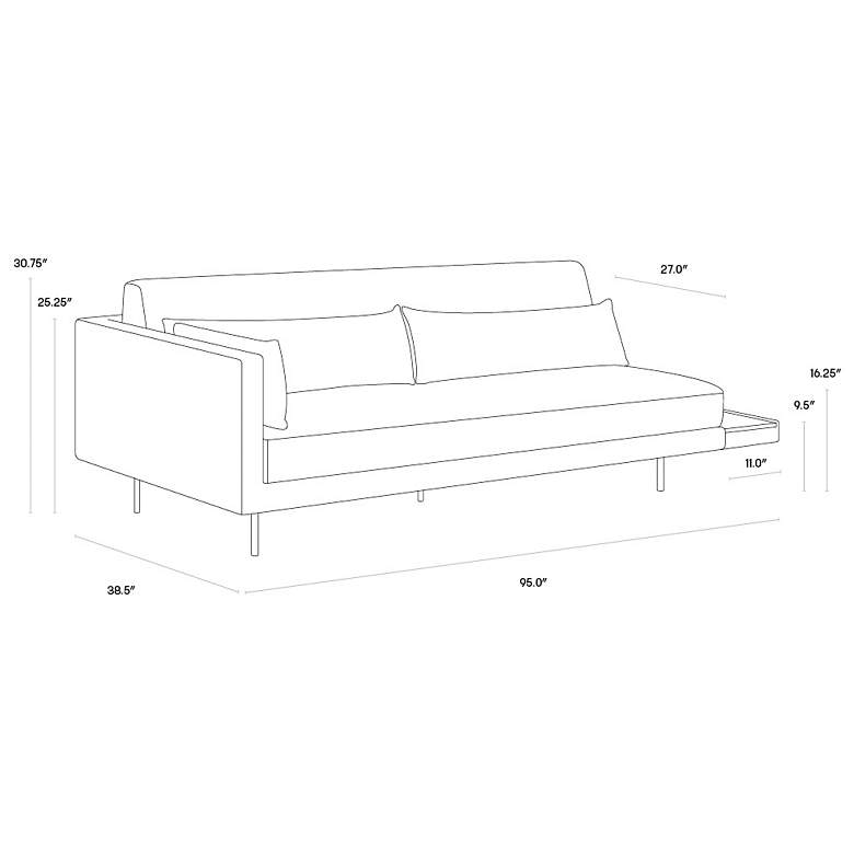 Image 6 Sunpan Kalani Sofa Danny Light Gray more views