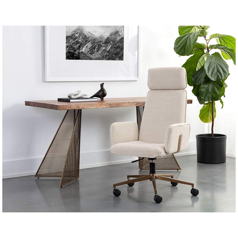 Image 6 Sunpan Kalev Office Chair Chacha Cream more views