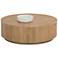 Sunpan Kalla 44" Wide Rustic Oak Coffee Finish Wood Table Table