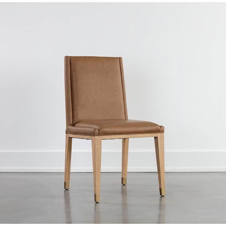 Image 1 Sunpan Kalla Dining Chair Milliken Cognac Set of 2