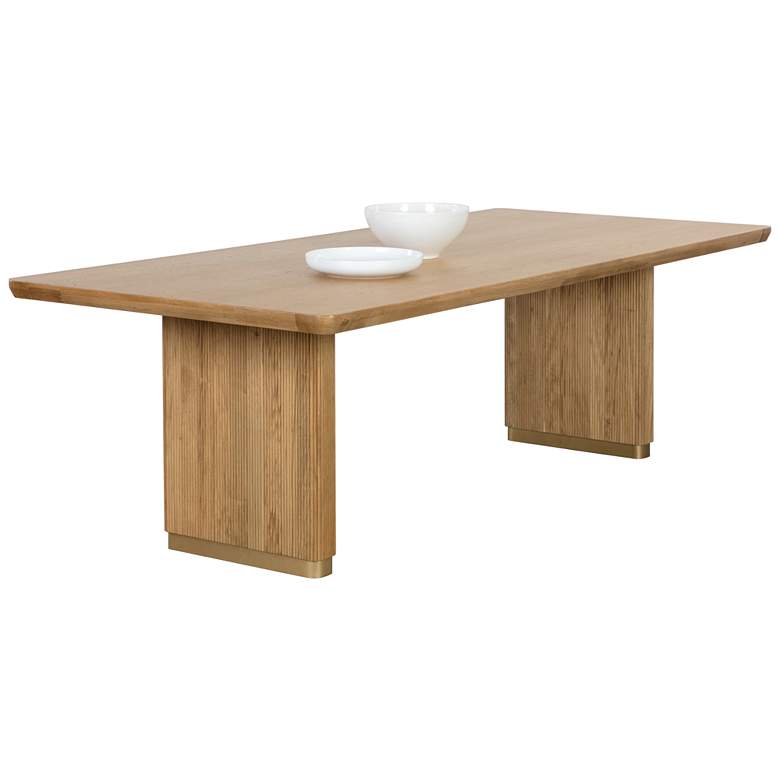 Image 1 Sunpan Kalla Dining Table Rectangular Rustic Oak 96"