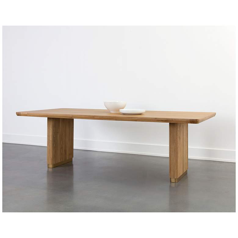 Image 4 Sunpan Kalla Dining Table Rectangular Rustic Oak 96" more views