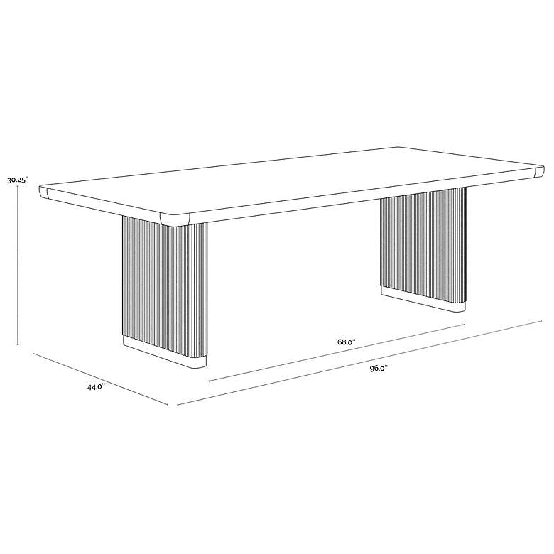 Image 7 Sunpan Kalla Dining Table Rectangular Rustic Oak 96" more views