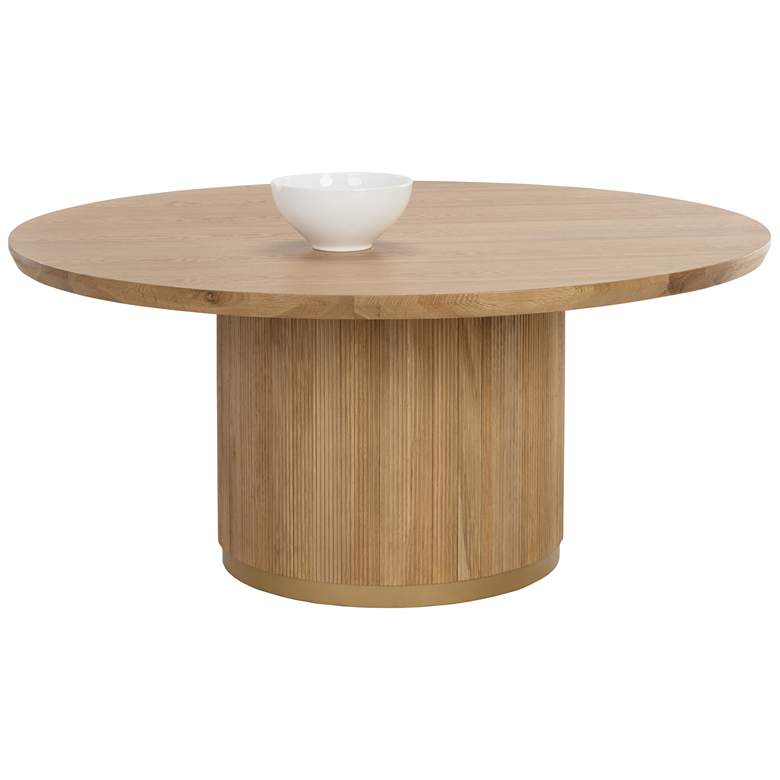 Image 1 Sunpan Kalla Dining Table Round Rustic Oak 68"