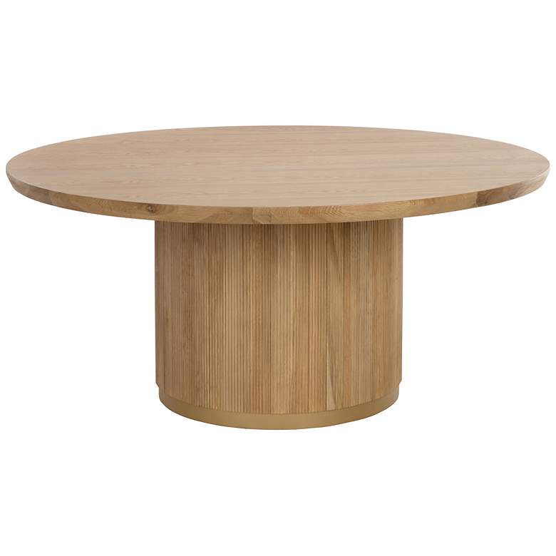 Image 2 Sunpan Kalla Dining Table Round Rustic Oak 68" more views
