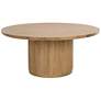 2_Sunpan Kalla Dining Table Round Rustic Oak 68" more views