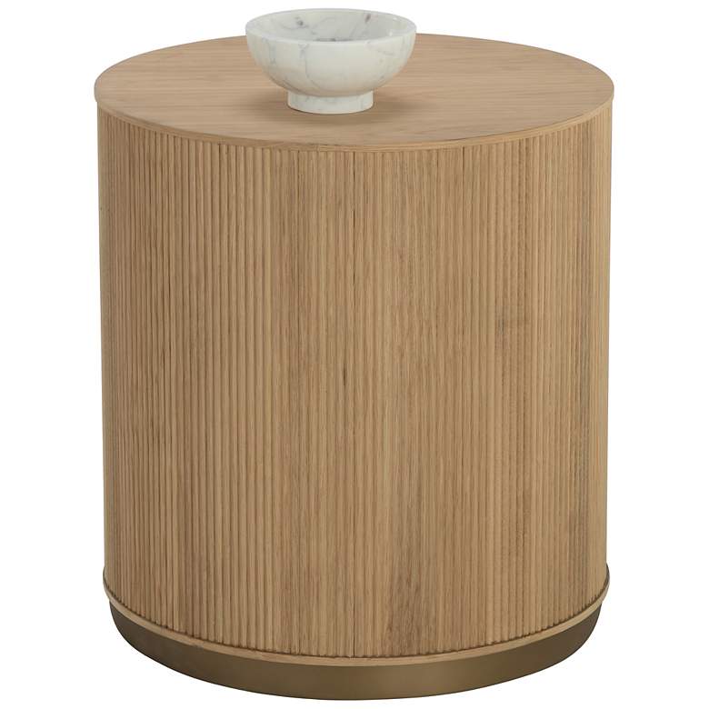 Image 2 Sunpan Kalla Side Table Rustic Oak more views