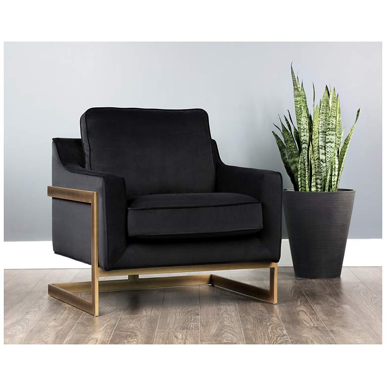 Image 1 Sunpan Kalmin Lounge Chair Abbington Black