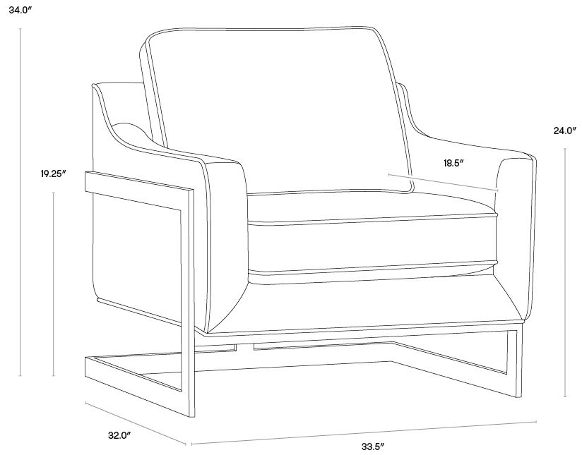 Sunpan Kalmin Lounge Chair Abbington Black