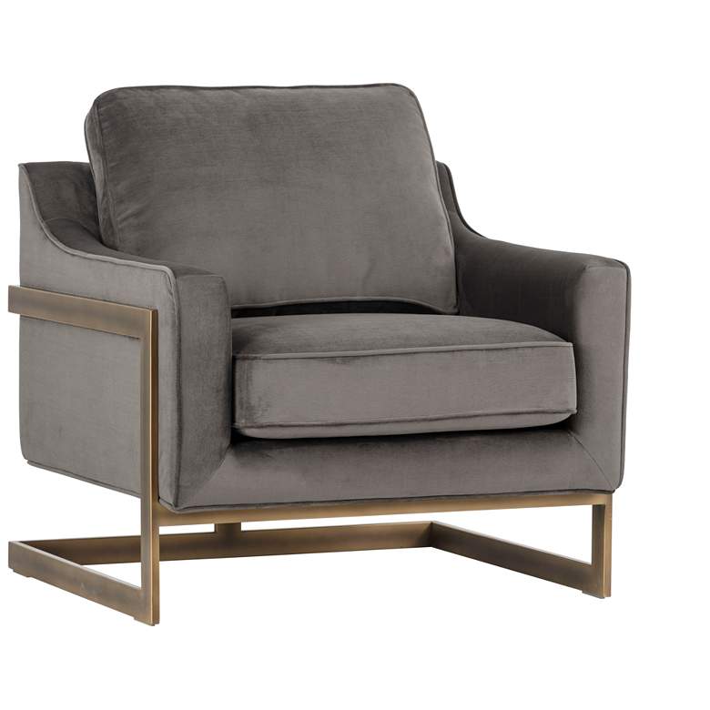 Image 2 Sunpan Kalmin Lounge Chair Piccolo Pebble