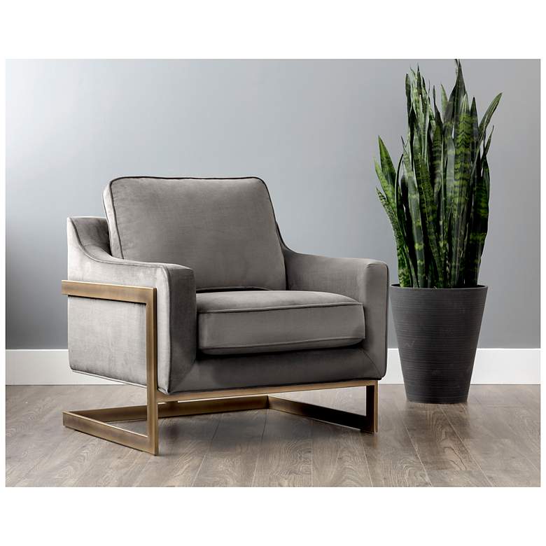 Image 1 Sunpan Kalmin Lounge Chair Piccolo Pebble