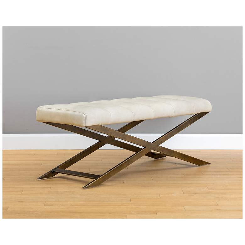 Image 3 Sunpan Kammi Bench Bravo Cream more views