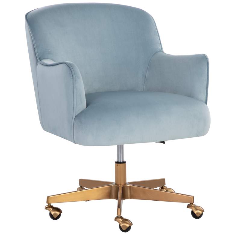 Image 1 Sunpan Karina Office Chair Cornflower Blue Sky