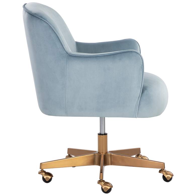 Image 3 Sunpan Karina Office Chair Cornflower Blue Sky more views
