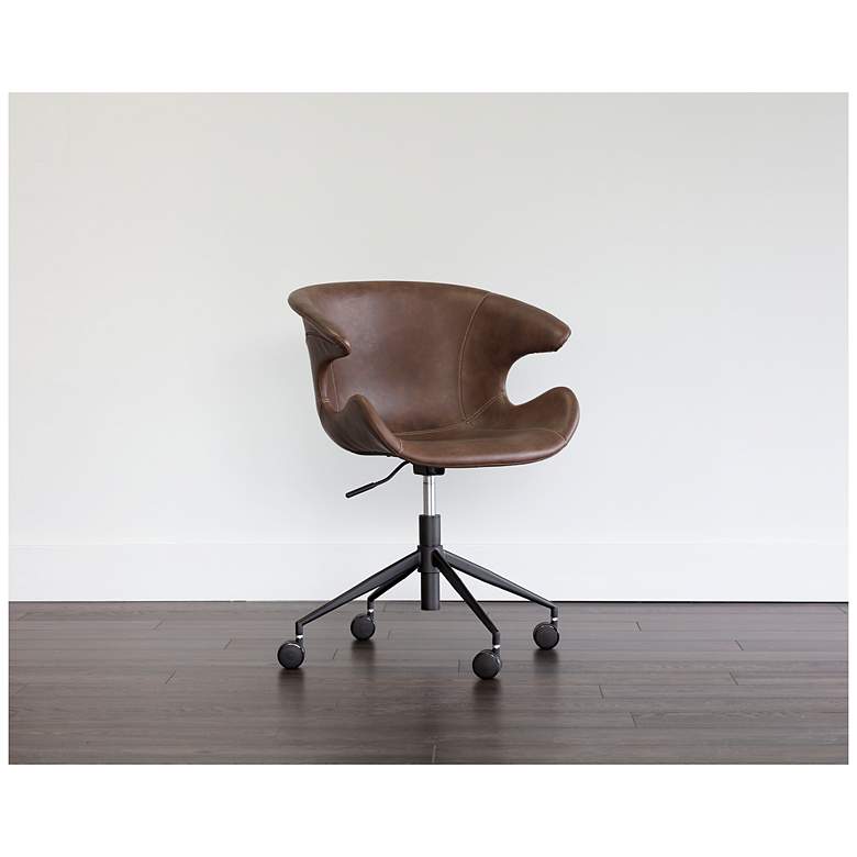 Image 4 Sunpan Kash Office Chair Hearthstone Brown more views