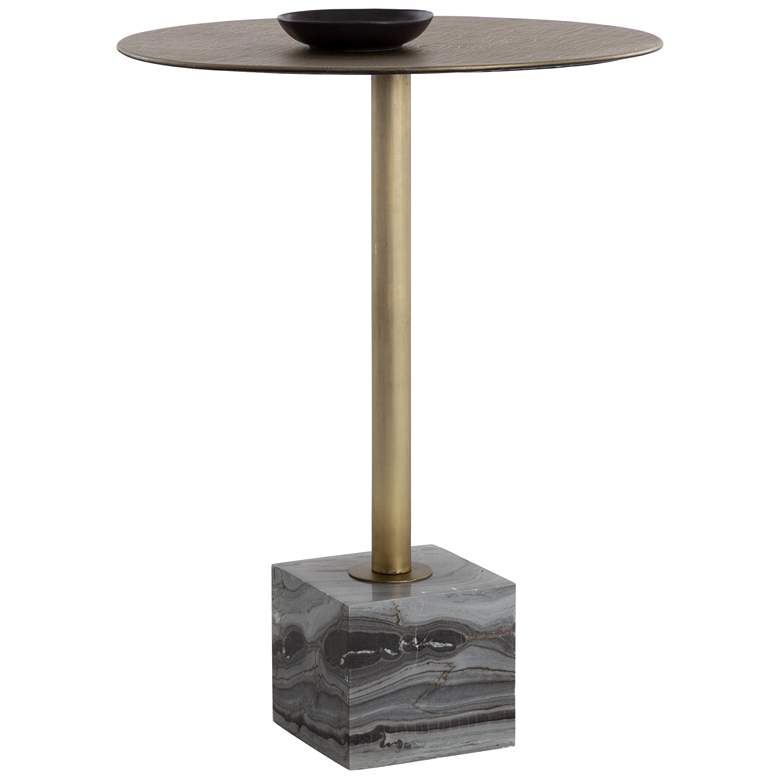 Image 1 Sunpan Kata Bar Table Gray Marble