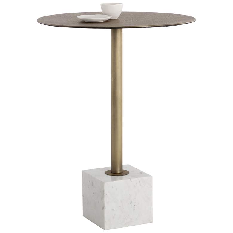 Image 1 Sunpan Kata Bar Table White Marble