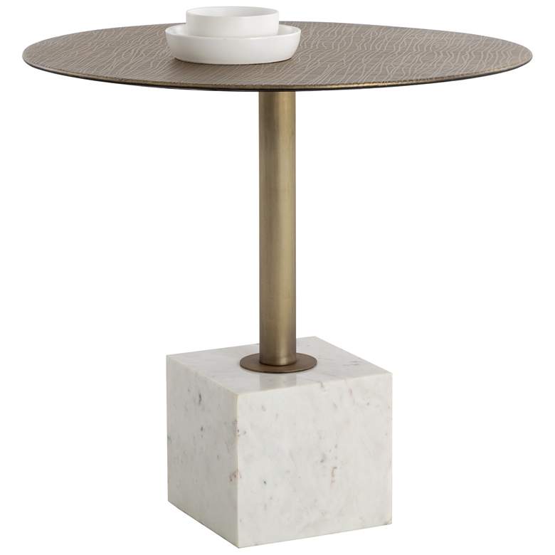 Image 1 Sunpan Kata Bistro Table White Marble 32"