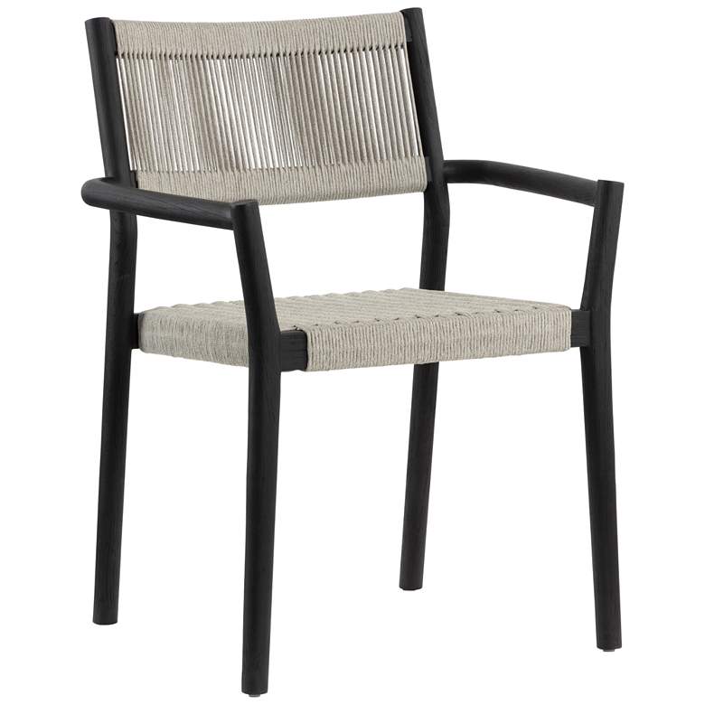 Image 1 Sunpan Kavala Stackable Dining Armchair Charcoal Set of 2
