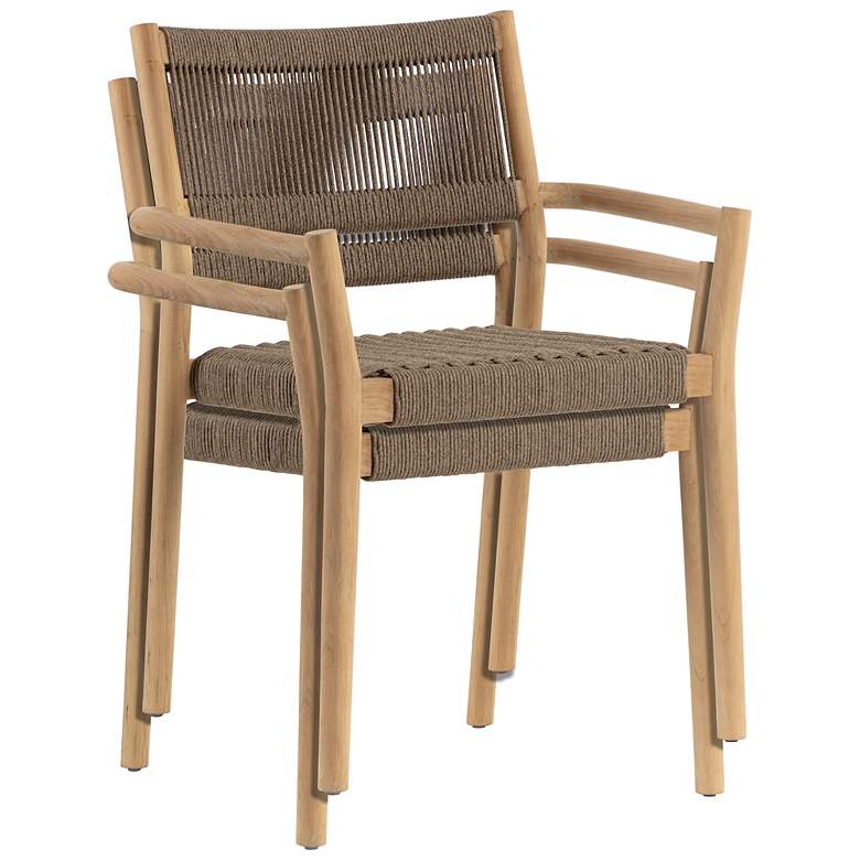 Image 2 Sunpan Kavala Stackable Dining Armchair Natural Set of 2 more views