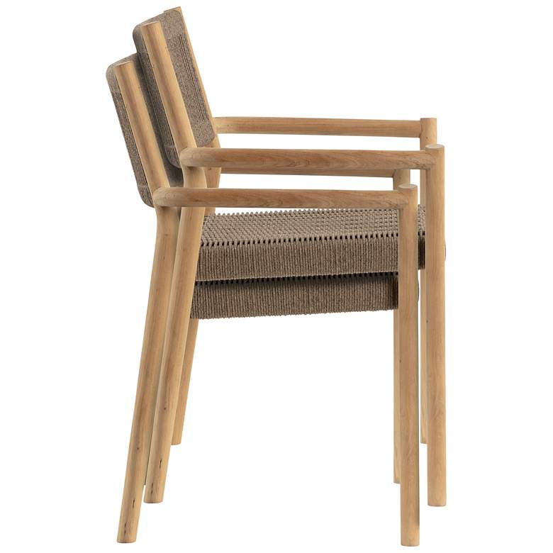 Image 3 Sunpan Kavala Stackable Dining Armchair Natural Set of 2 more views