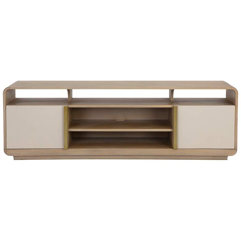 Image 3 Sunpan Kayden Media Console And Cabinet Oyster Shagreen more views