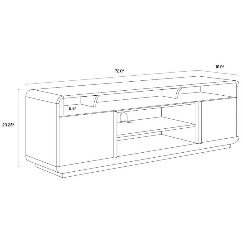 Image 7 Sunpan Kayden Media Console And Cabinet Oyster Shagreen more views