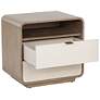 3_Sunpan Kayden Nightstand Oyster Shagreen more views