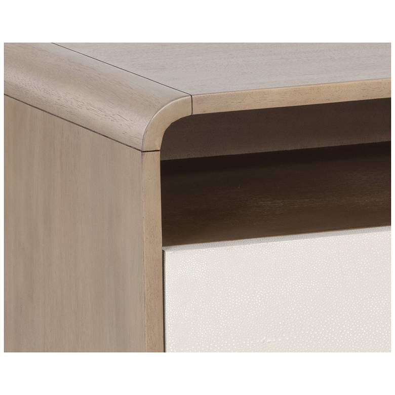 Image 5 Sunpan Kayden Nightstand Oyster Shagreen more views