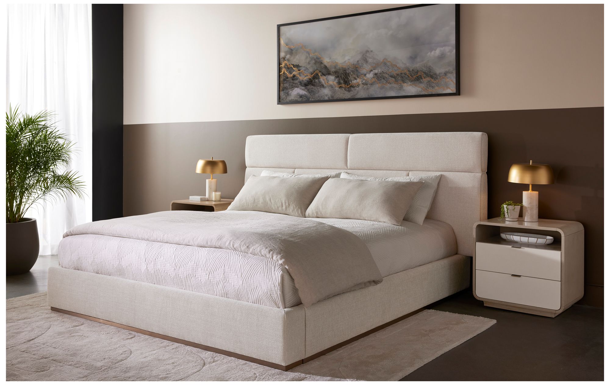 Sunpan Kayden Nightstand Oyster Shagreen