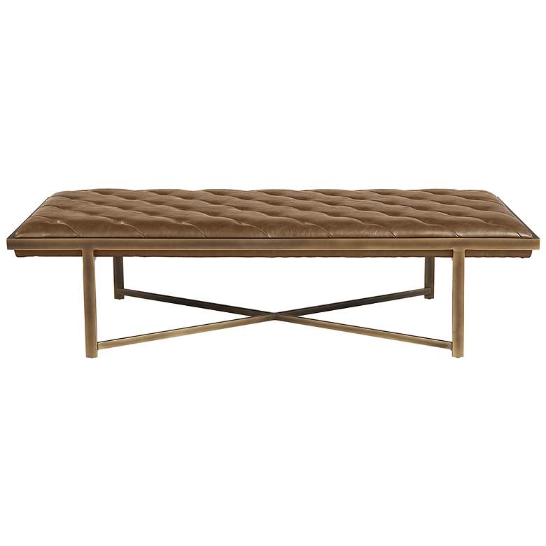 Image 2 Sunpan Kayla Bench Vintage Cognac more views
