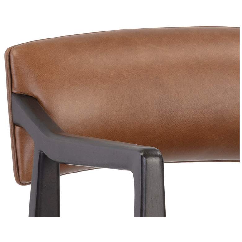 Image 6 Sunpan Keagan Barstool Shalimar Tobacco Leather more views