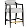 Sunpan Keagan Counter Stool Saloon Light Gray Leather