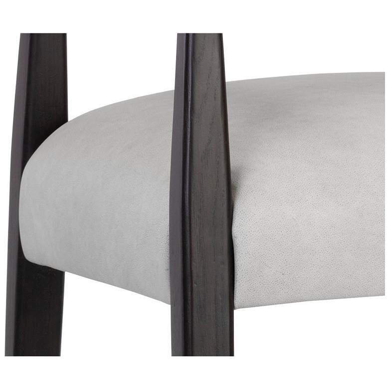 Image 5 Sunpan Keagan Counter Stool Saloon Light Gray Leather more views