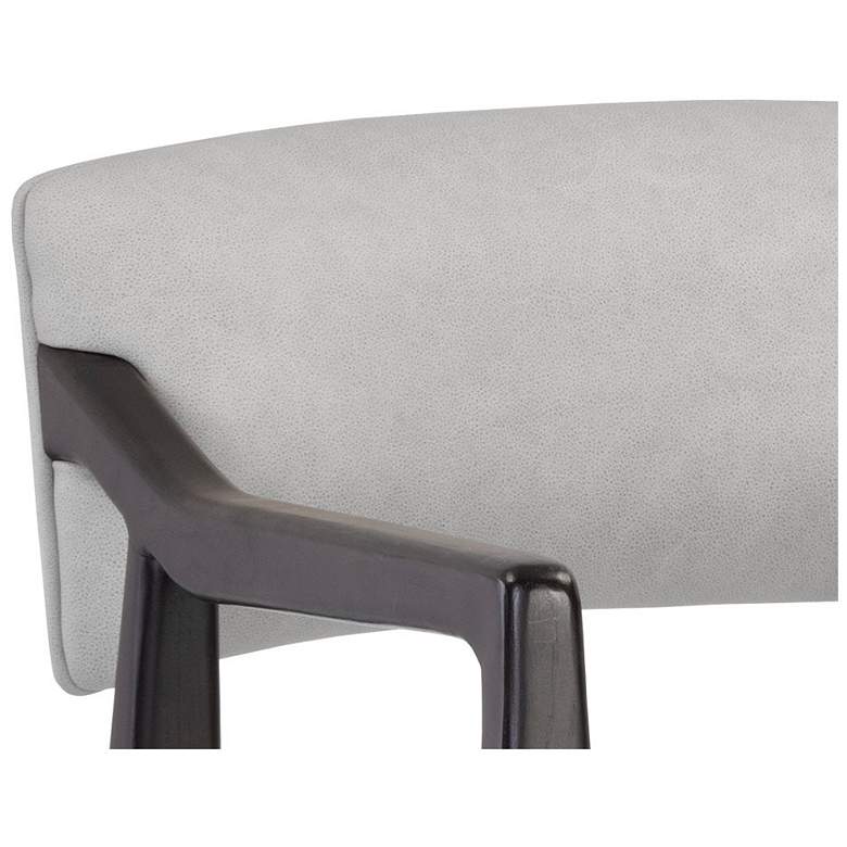 Image 6 Sunpan Keagan Counter Stool Saloon Light Gray Leather more views