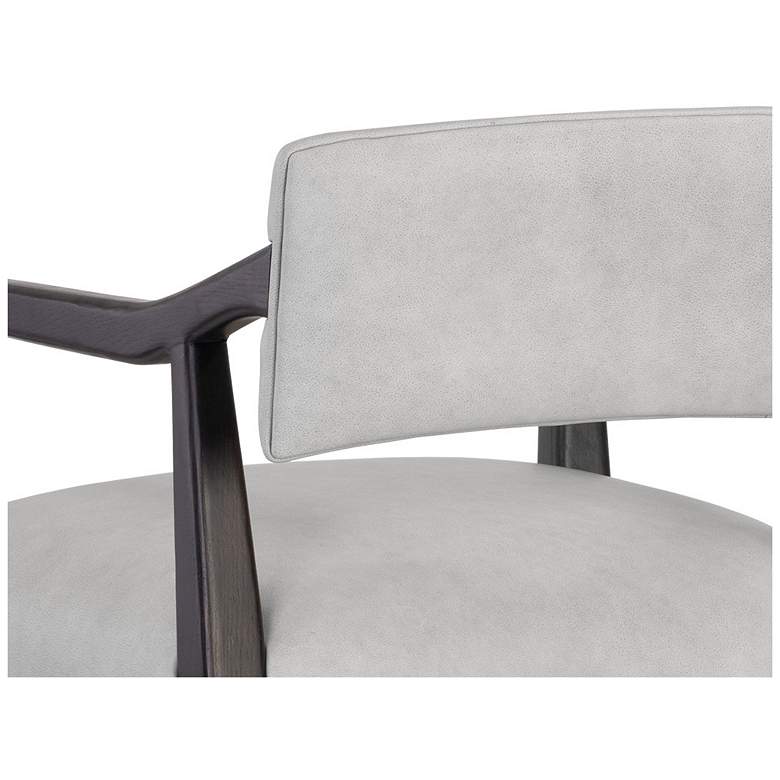 Image 7 Sunpan Keagan Counter Stool Saloon Light Gray Leather more views