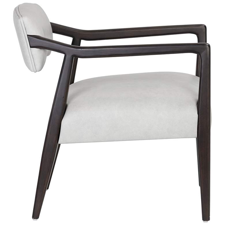 Image 4 Sunpan Keagan Lounge Chair Saloon Light Gray Leather more views