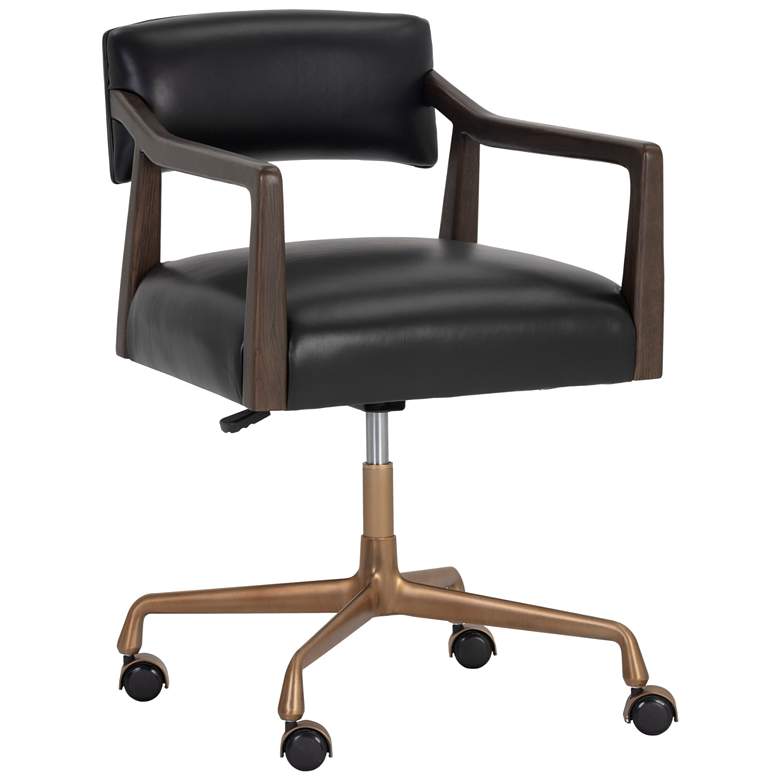 Image 1 Sunpan Keagan Office Chair Cortina Black Leather