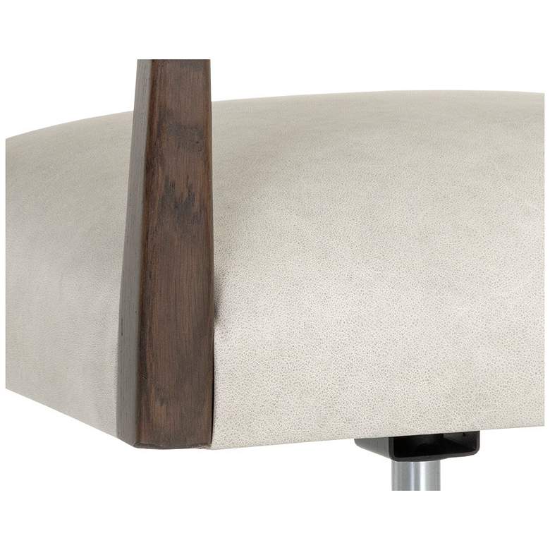 Image 6 Sunpan Keagan Office Chair Saloon Light Gray Leather more views