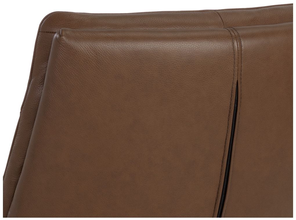 Sunpan Keller Swivel Lounge Chair Missouri Mahogany Leather