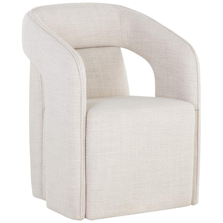 Image 1 Sunpan Kendrick Wheeled Dining Armchair Moto Stucco