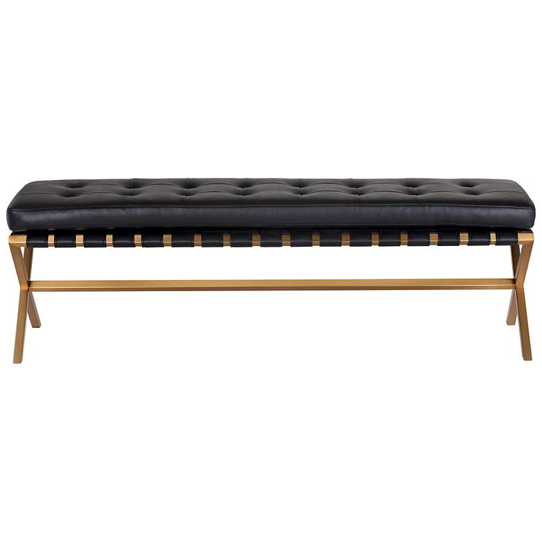 Image 3 Sunpan Kenji Bench Small Gold Bravo Black more views