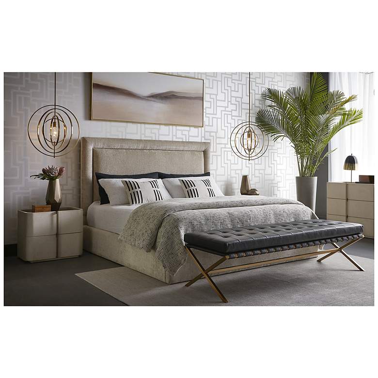 Image 7 Sunpan Kenji Bench Small Gold Bravo Black more views