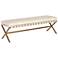 Sunpan Kenji Bench Small Gold Bravo Cream