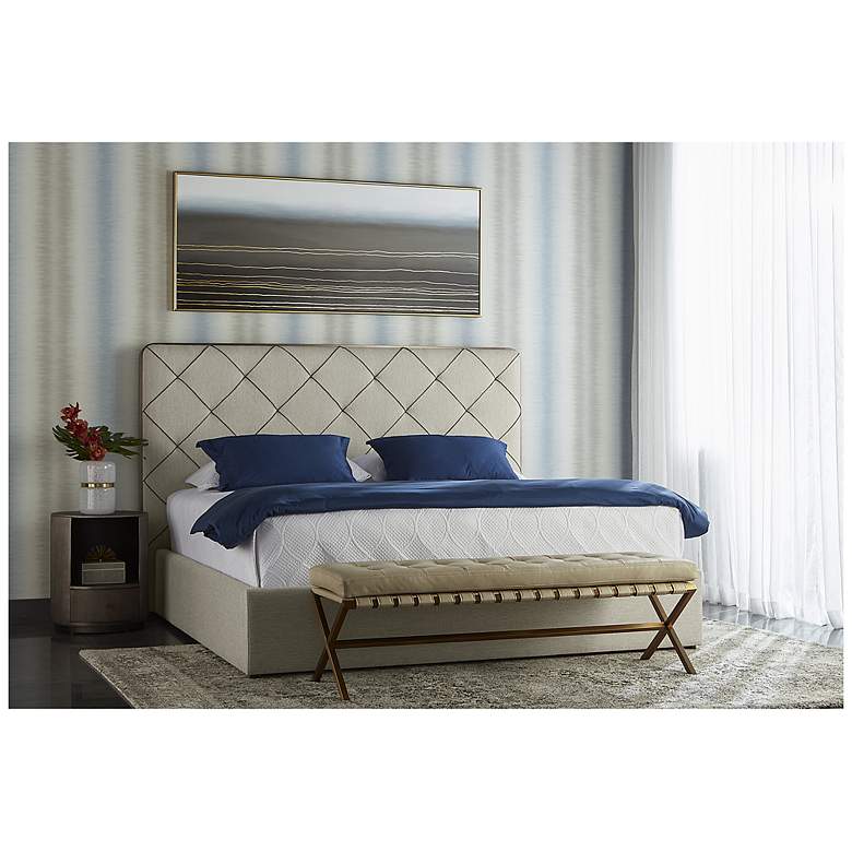Image 7 Sunpan Kenji Bench Small Gold Bravo Cream more views