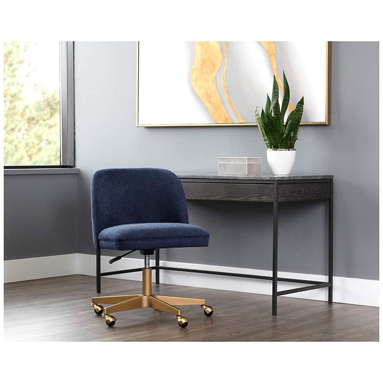 Image 5 Sunpan Kenna Office Chair Belfast Navy more views
