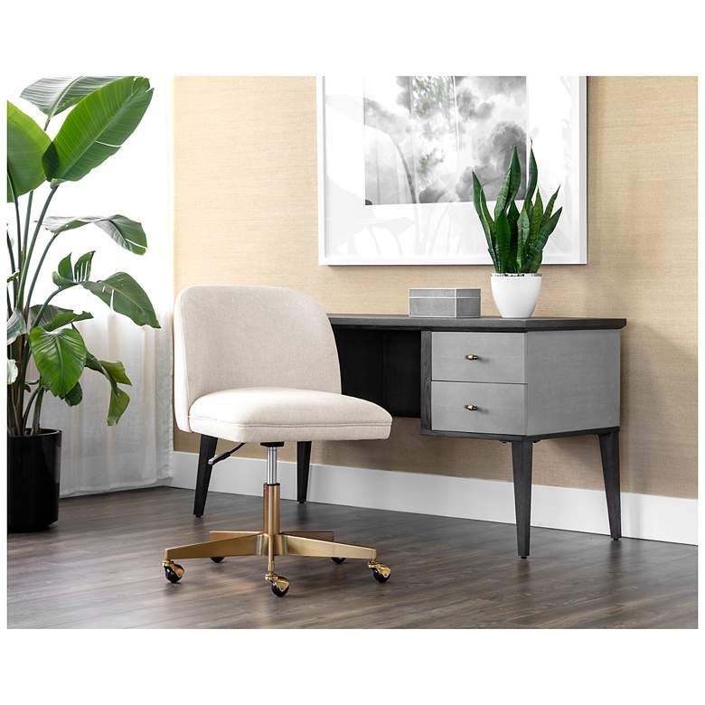 Image 5 Sunpan Kenna Office Chair Belfast Oatmeal more views