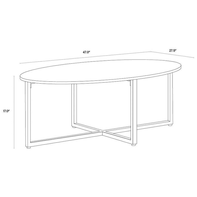 Image 7 Sunpan Kiara Coffee Table Oval more views