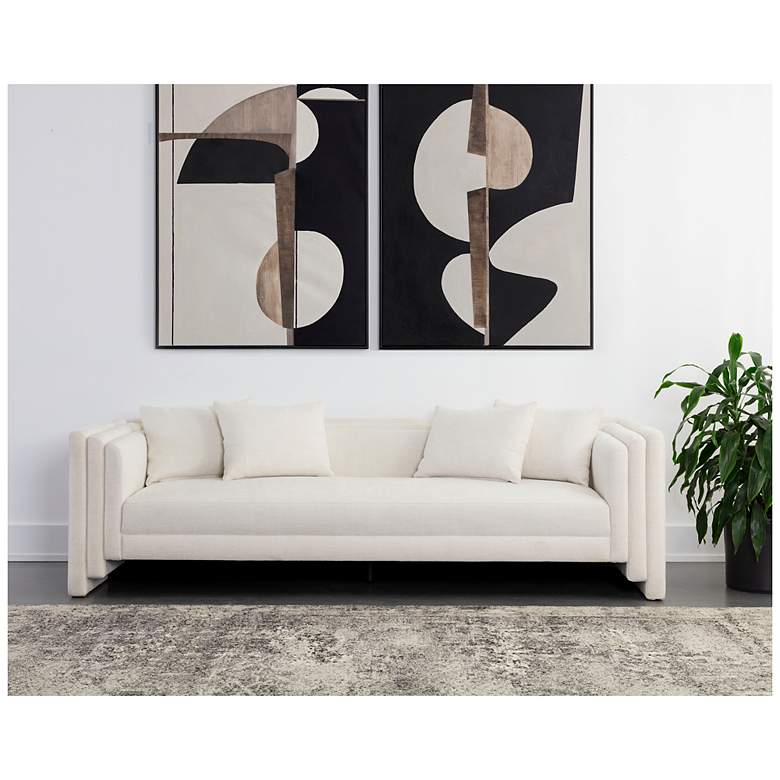 Image 4 Sunpan Kira Sofa Heather Ivory Tweed more views